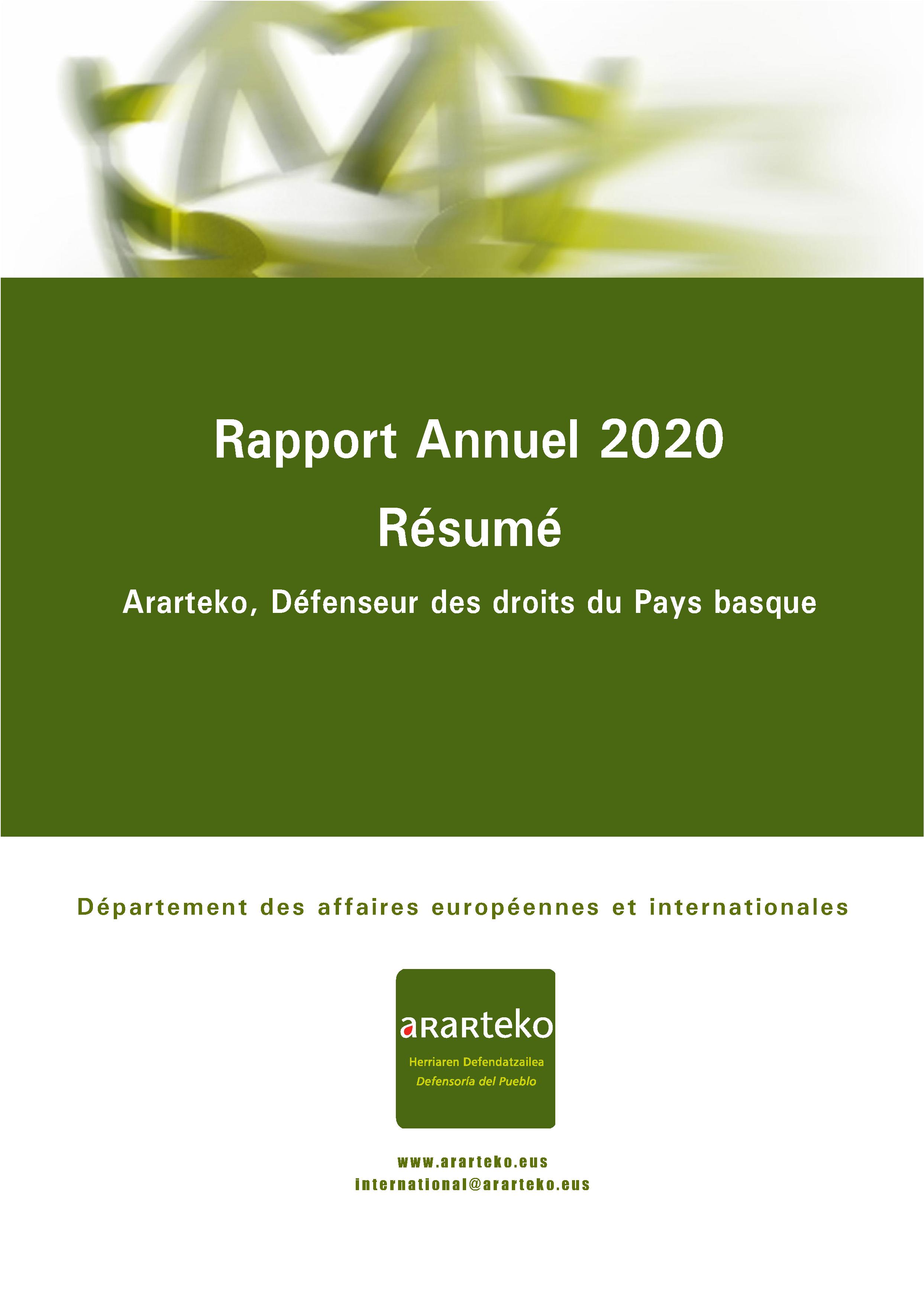 Rapport Annuel 2020: resumé