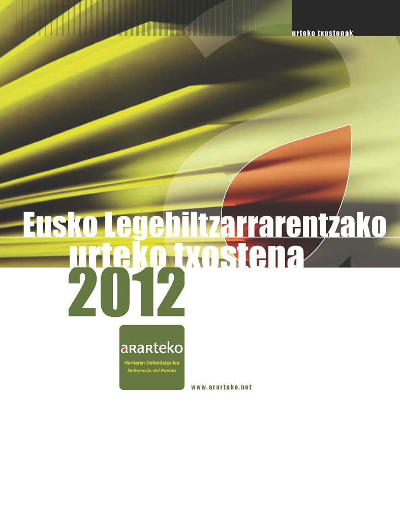 Eusko Legebiltzarrarentzako txostena 2012