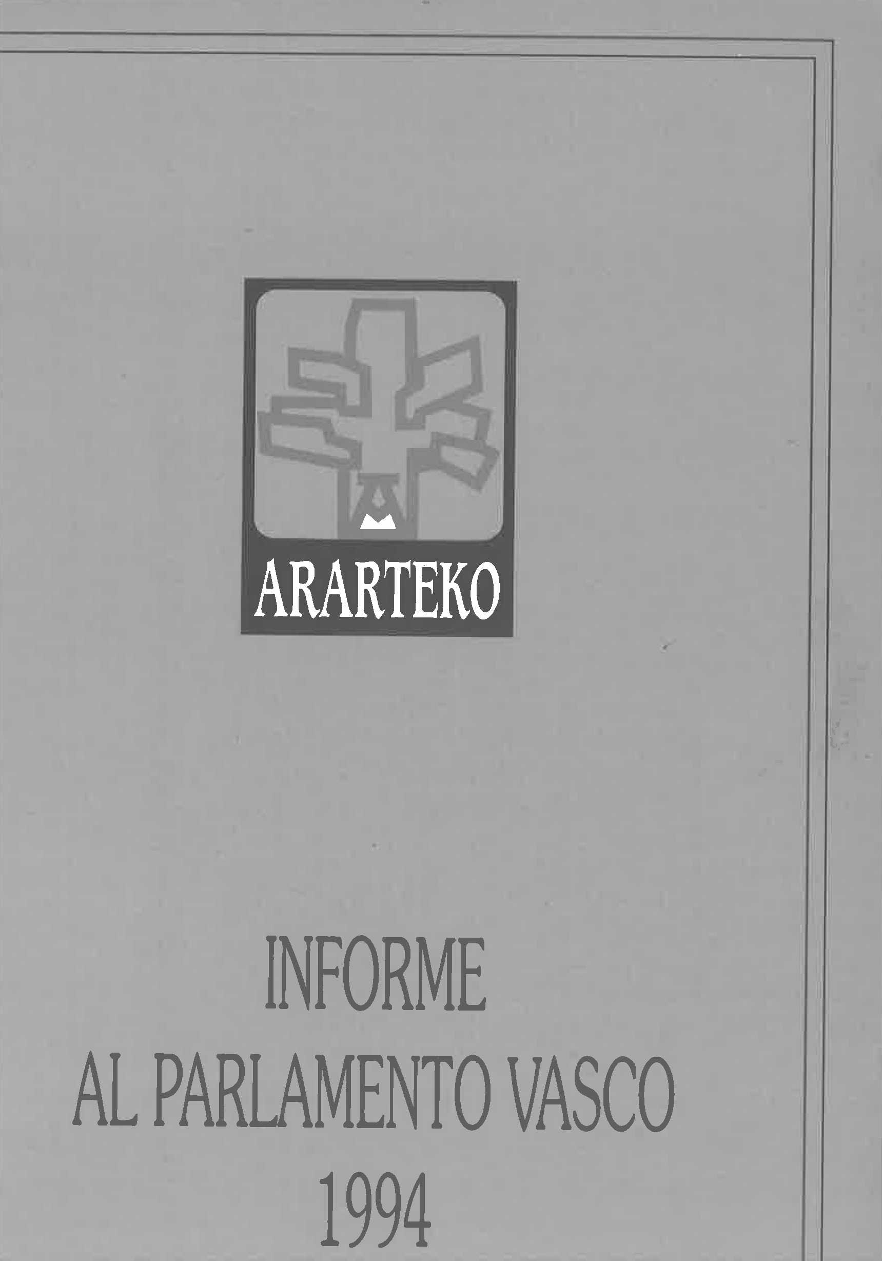 Arartekoaren txostena Eusko Legebiltzarrari 1994. urtea